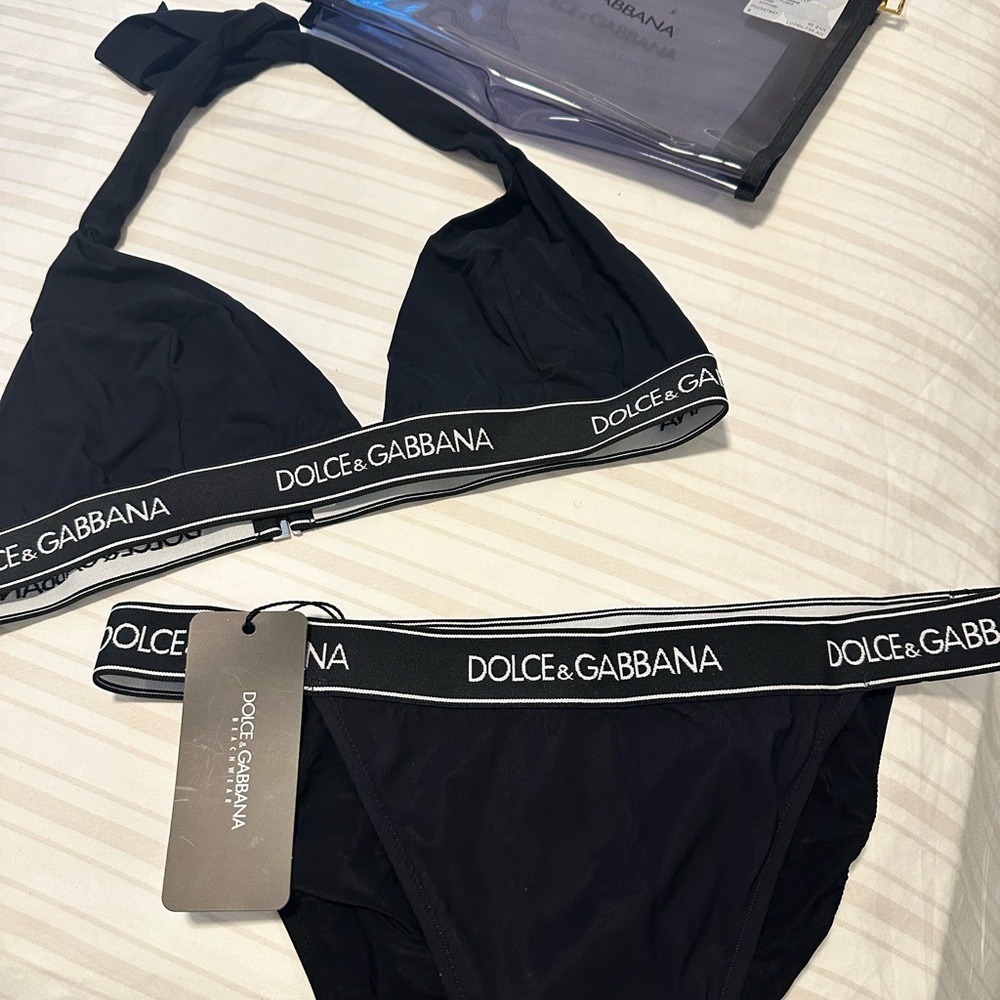Dolce & GABBANA Logo Tie Swimsuit NWT - Picture 9 of 11